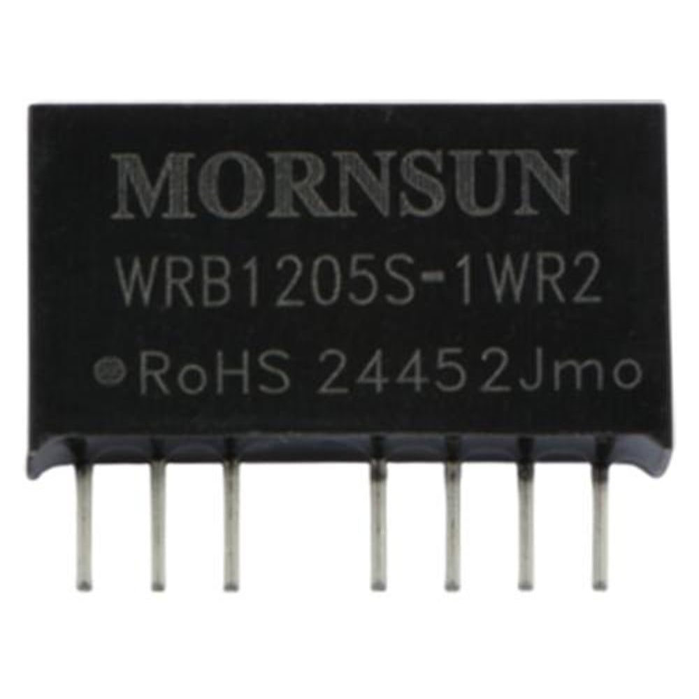 Изображение товара Блок питания MORNSUN WRB1205S-1WR2 на печатную плату, в корпусе SIP8, DC/DC 1 Вт 5 В, изолированный, широкий вход, однополярный выход 3152956