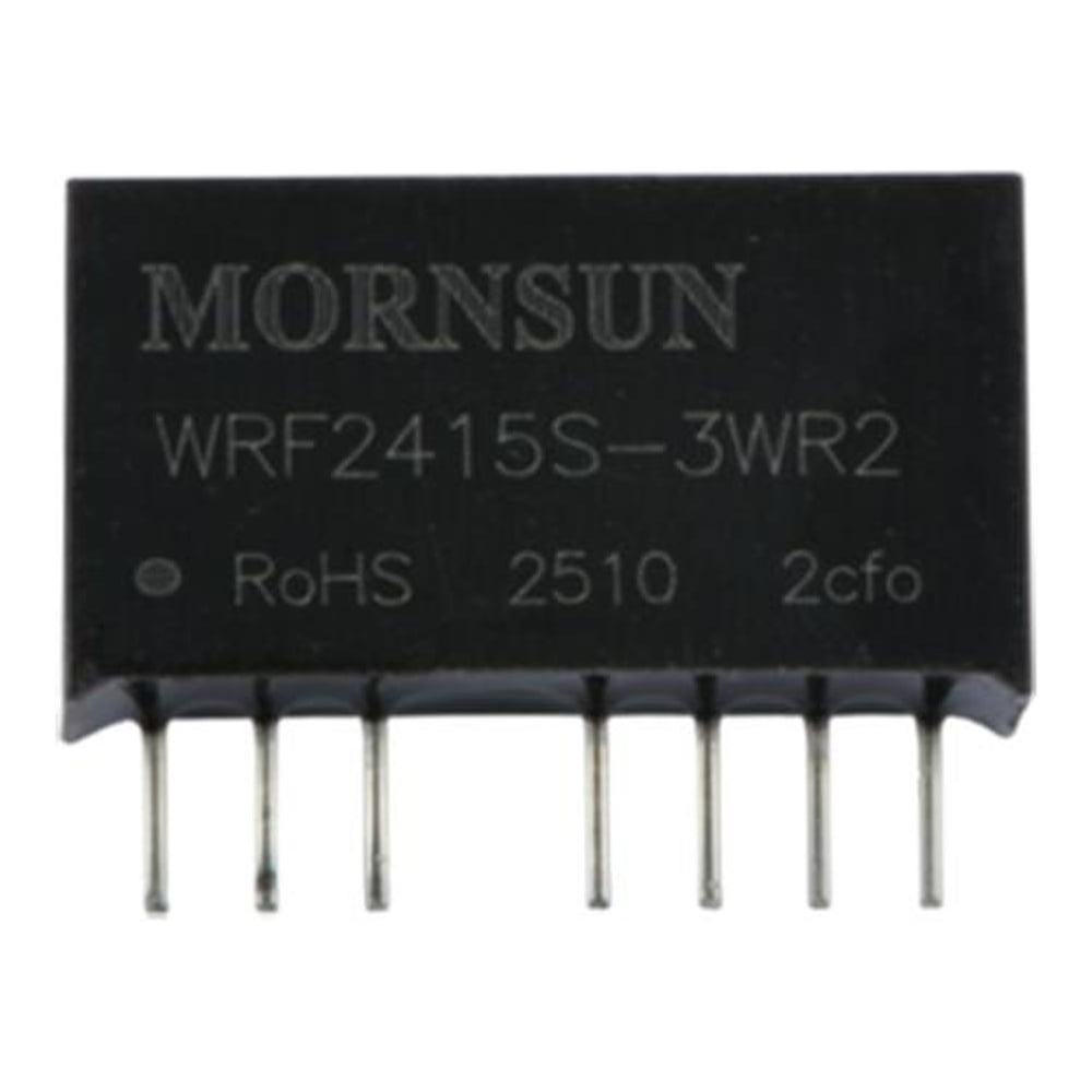 Изображение товара Блок питания MORNSUN WRF2415S-3WR2 на печатную плату, в корпусе SIP8, DC/DC 3 Вт 15 В, изолированный, широкий вход, однополярный выход 3153082