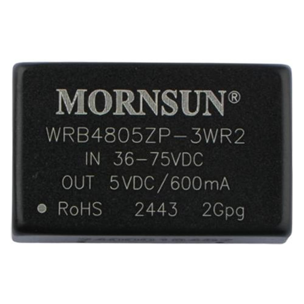 Изображение товара Блок питания MORNSUN WRB4805ZP-3WR2 на печатную плату, в корпусе DIP24, DC/DC 3 Вт 5 В, изолированный, широкий вход, однополярный выход 2740457