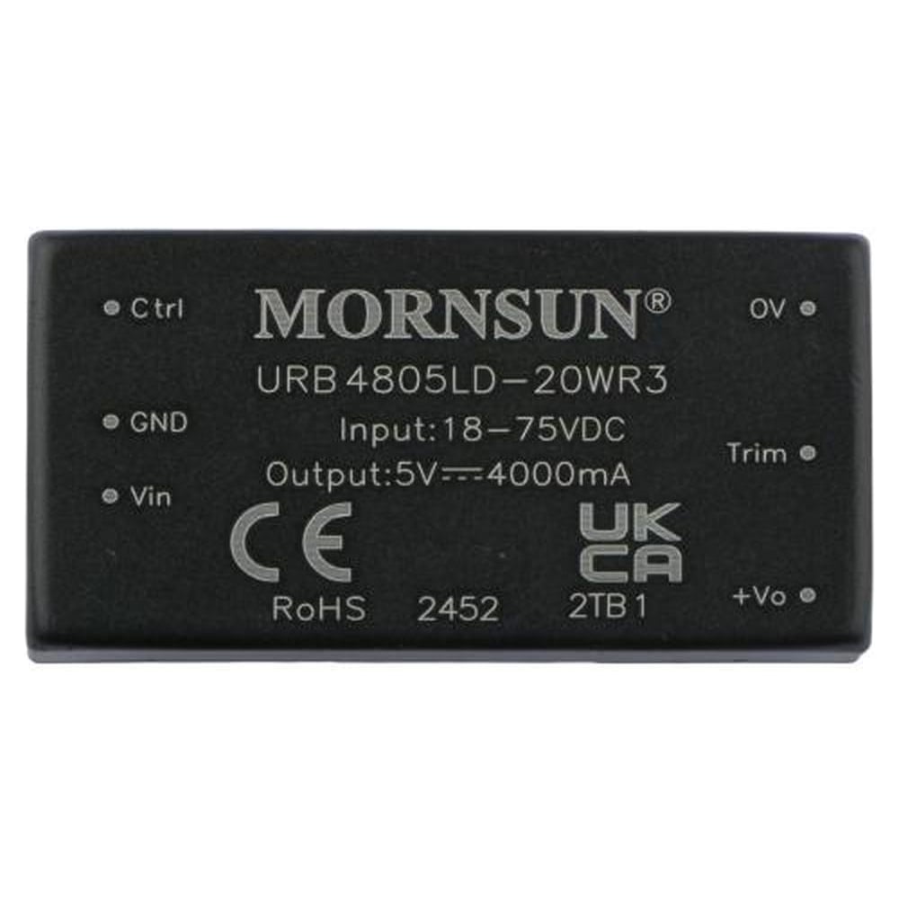 Изображение товара Блок питания MORNSUN URB4805LD-20WR3 5 В с широким диапазоном регулировки