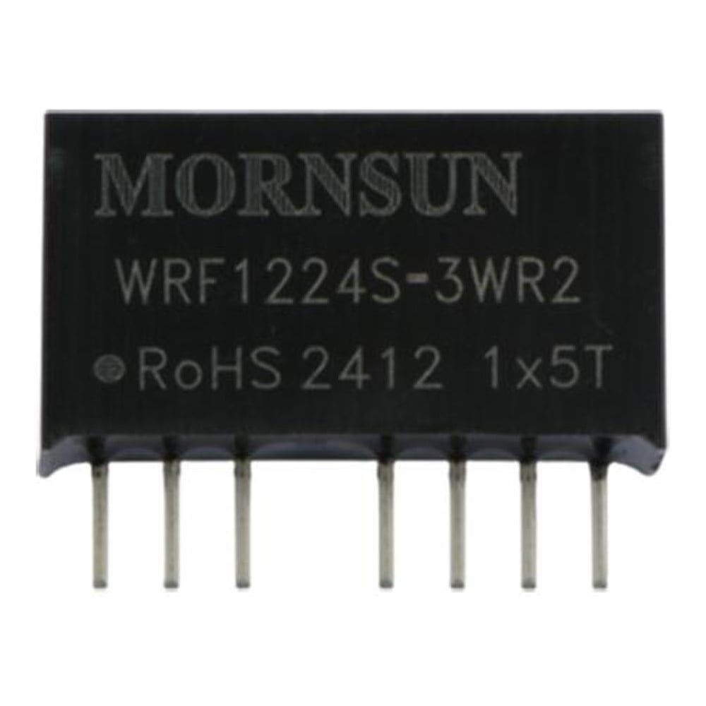 Изображение товара Блок питания MORNSUN WRF1224S-3WR2 на печатную плату, в корпусе SIP8, DC/DC 3 Вт 24 В, изолированный, широкий вход, однополярный выход 3153071
