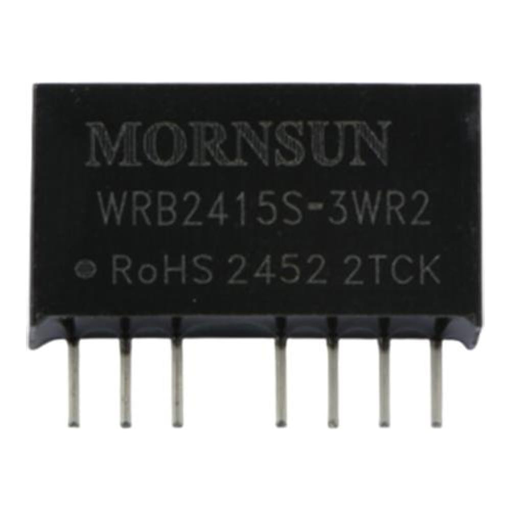 Изображение товара Блок питания MORNSUN WRB2415S-3WR2 на печатную плату, в корпусе SIP8, DC/DC 3 Вт 15 В, изолированный, широкий вход, однополярный выход 2303150