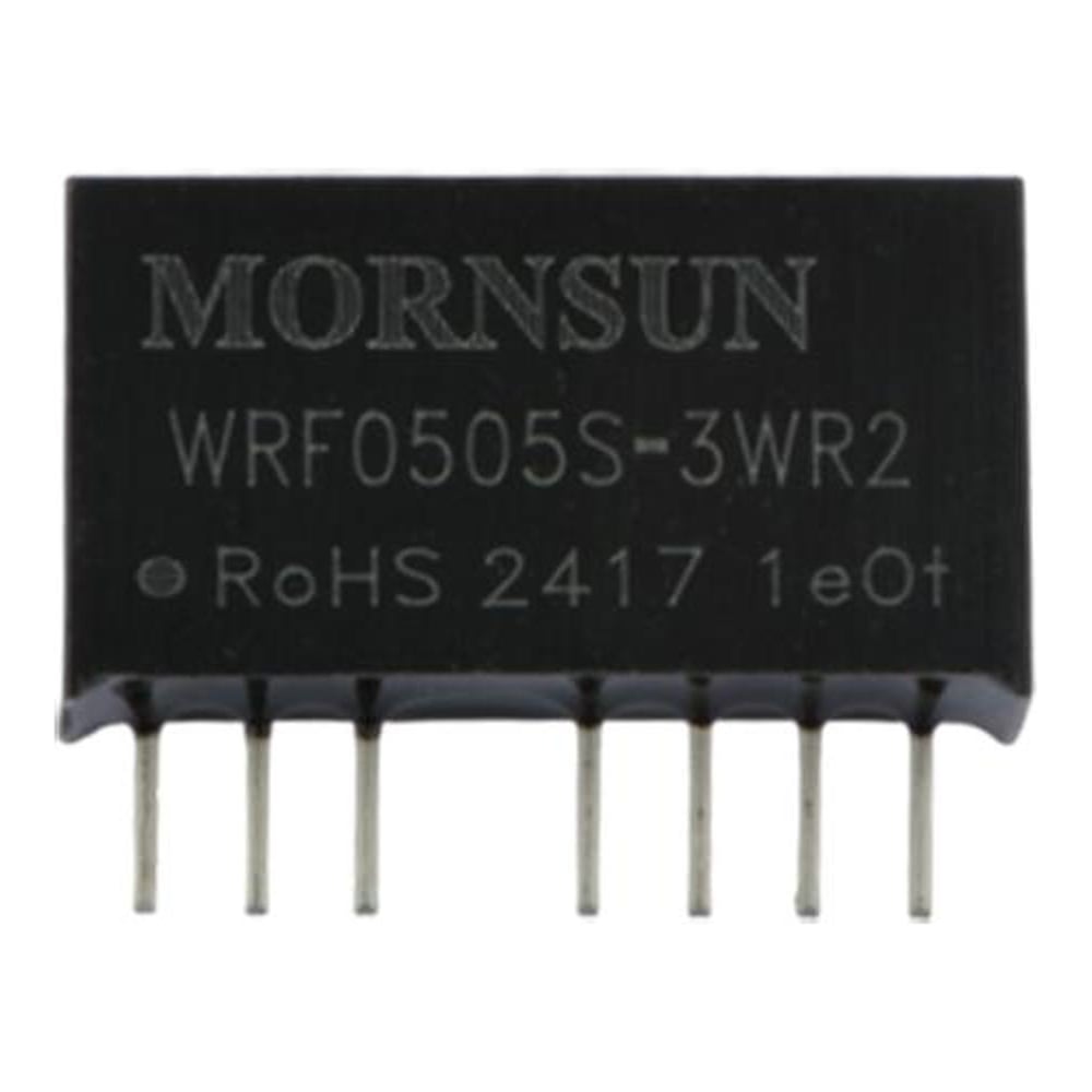 Изображение товара Блок питания MORNSUN WRF0505S-3WR2 на печатную плату, в корпусе SIP8, DC/DC 3 Вт 5 В, изолированный, широкий вход, однополярный выход 3153046