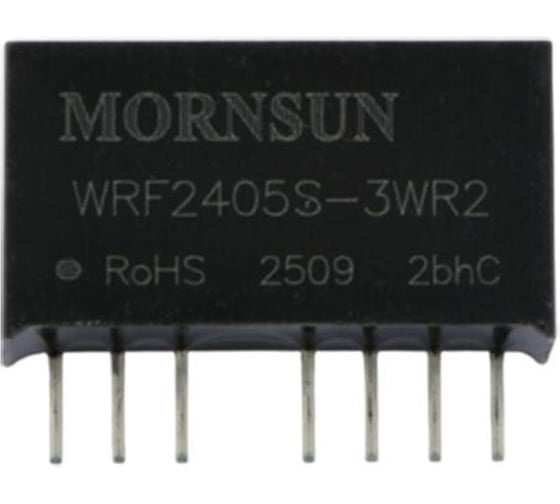 Изображение товара Блок питания MORNSUN WRF2405S-3WR2 на печатную плату, в корпусе SIP8, DC/DC 3 Вт 5 В, изолированный, широкий вход, однополярный выход 2641785