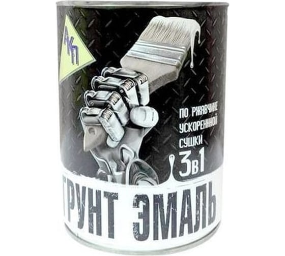 Изображение товара Универсальная алкидная эмаль ускоренной сушки АО "Антикоррозийные пигменты" коричневый, 1.9 кг 002К19