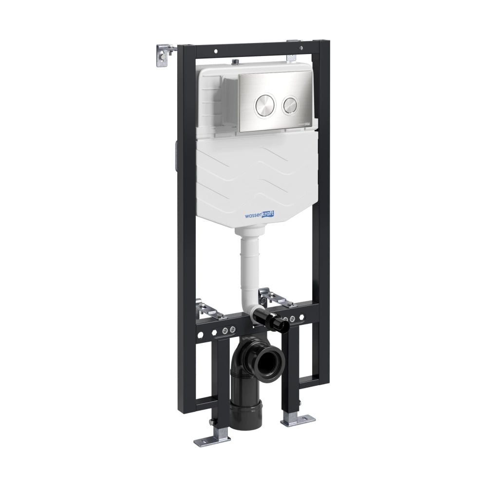 Изображение товара Инсталляция для унитаза WasserKraft Vils с хромированной клавишей 3/6 л