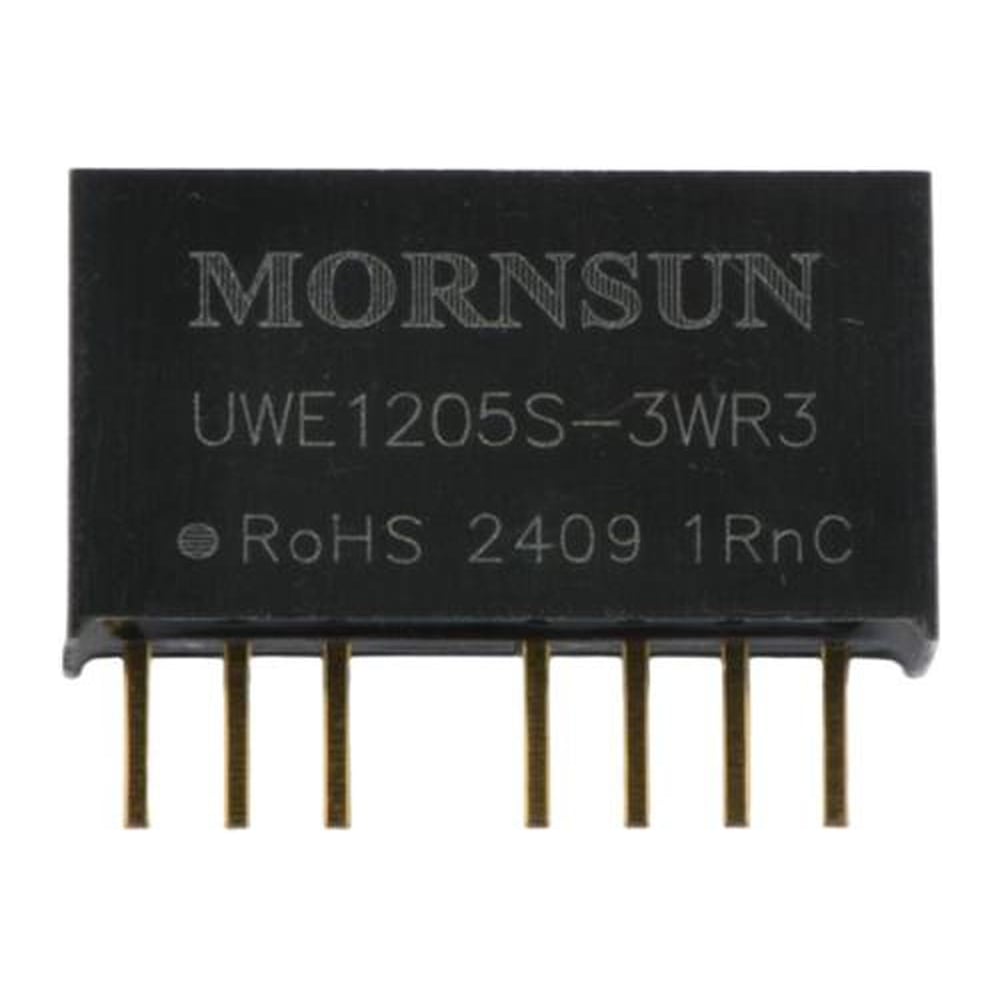 Изображение товара Блок питания MORNSUN UWE1205S-3WR3 на печатную плату, DC/DC 3 Вт 5 В, -5 В, изолированный, сверхширокий вход, биполярный выход 3925754