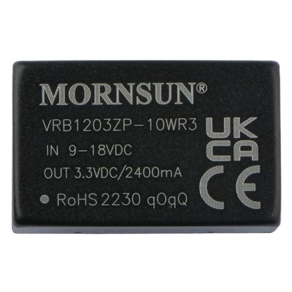 Изображение товара Блок питания MORNSUN VRB1203ZP-10WR3 на печатную плату, DC/DC 10 Вт 3.3 В, изолированный, однополярный выход, стандартный корпус 3152723