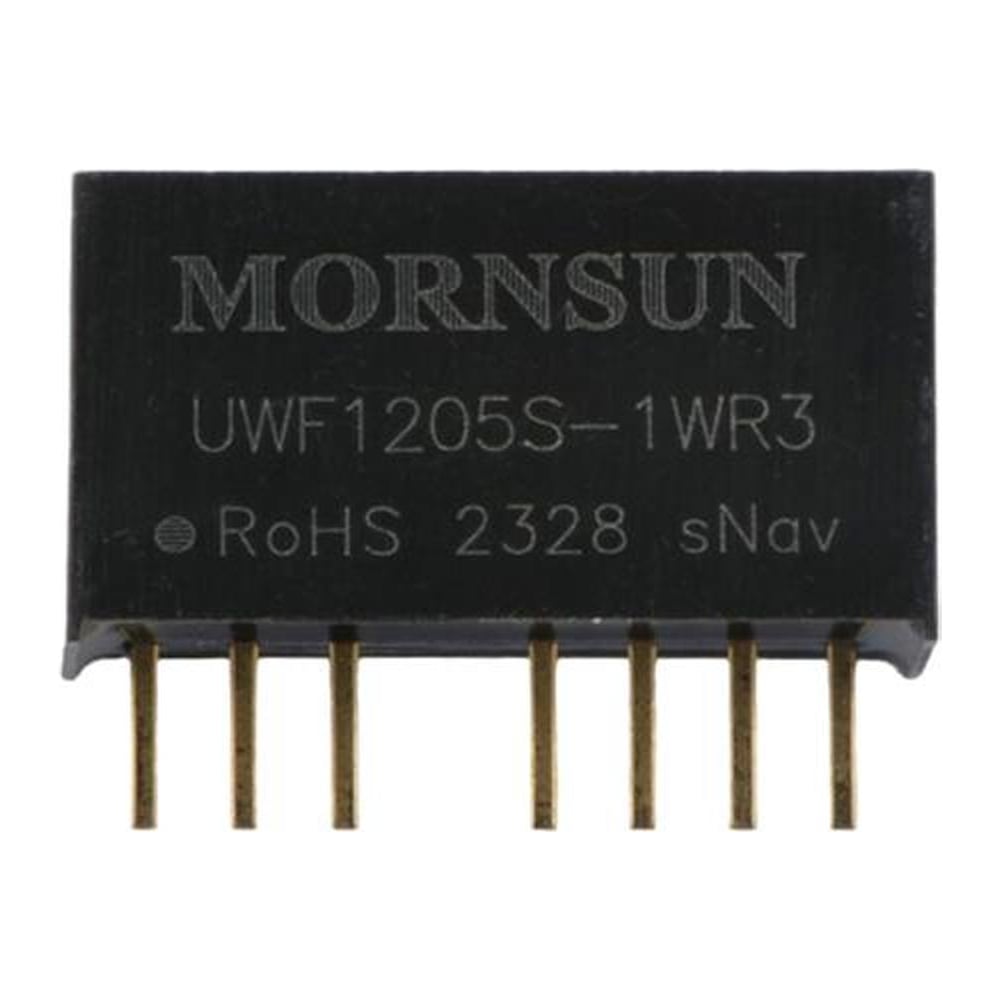 Изображение товара Блок питания MORNSUN UWF1205S-1WR3 на печатную плату, DC/DC 1 Вт 5 В, изолированный, сверхширокий вход, стандартный корпус 3964763