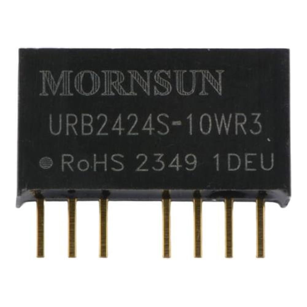 Изображение товара Блок питания MORNSUN URB2424S-10WR3 на печатную плату, DC/DC 10 Вт 24 В, изолированный, широкий вход, однополярный выход 3153538