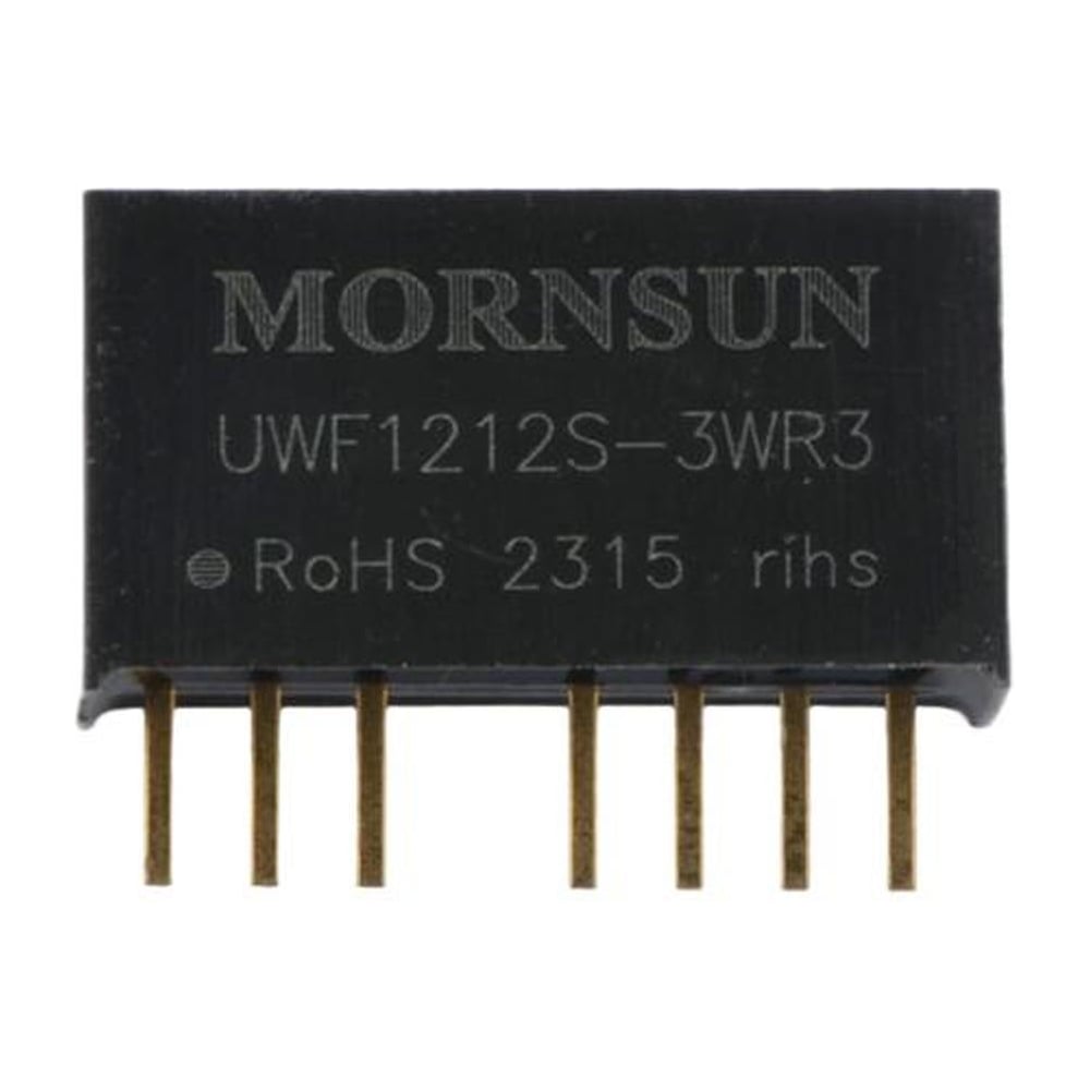 Изображение товара Блок питания MORNSUN UWF1212S-3WR3 на печатную плату, DC/DC 3 Вт 12 В, изолированный, сверхширокий вход, стандартный корпус 3937715