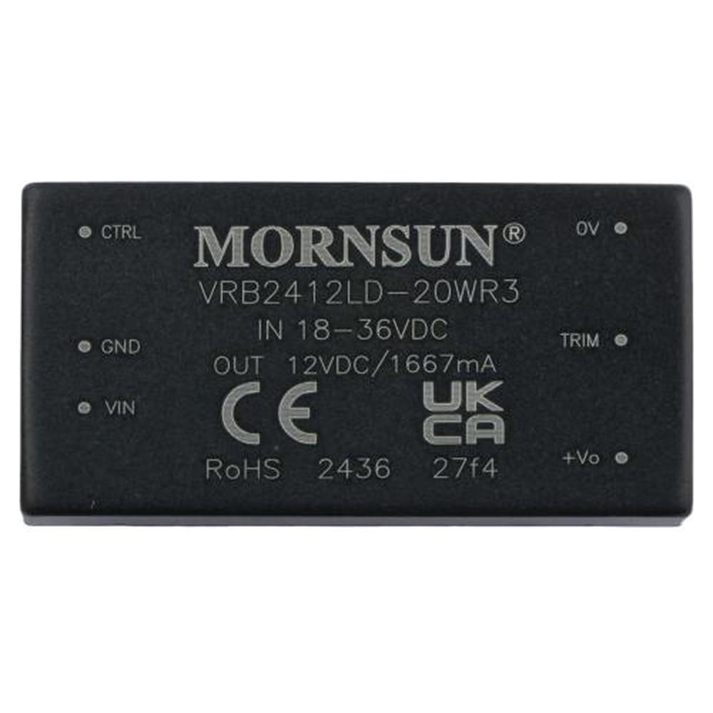 Изображение товара Импульсный блок питания MORNSUN 12 В 20 Вт с регулировкой напряжения