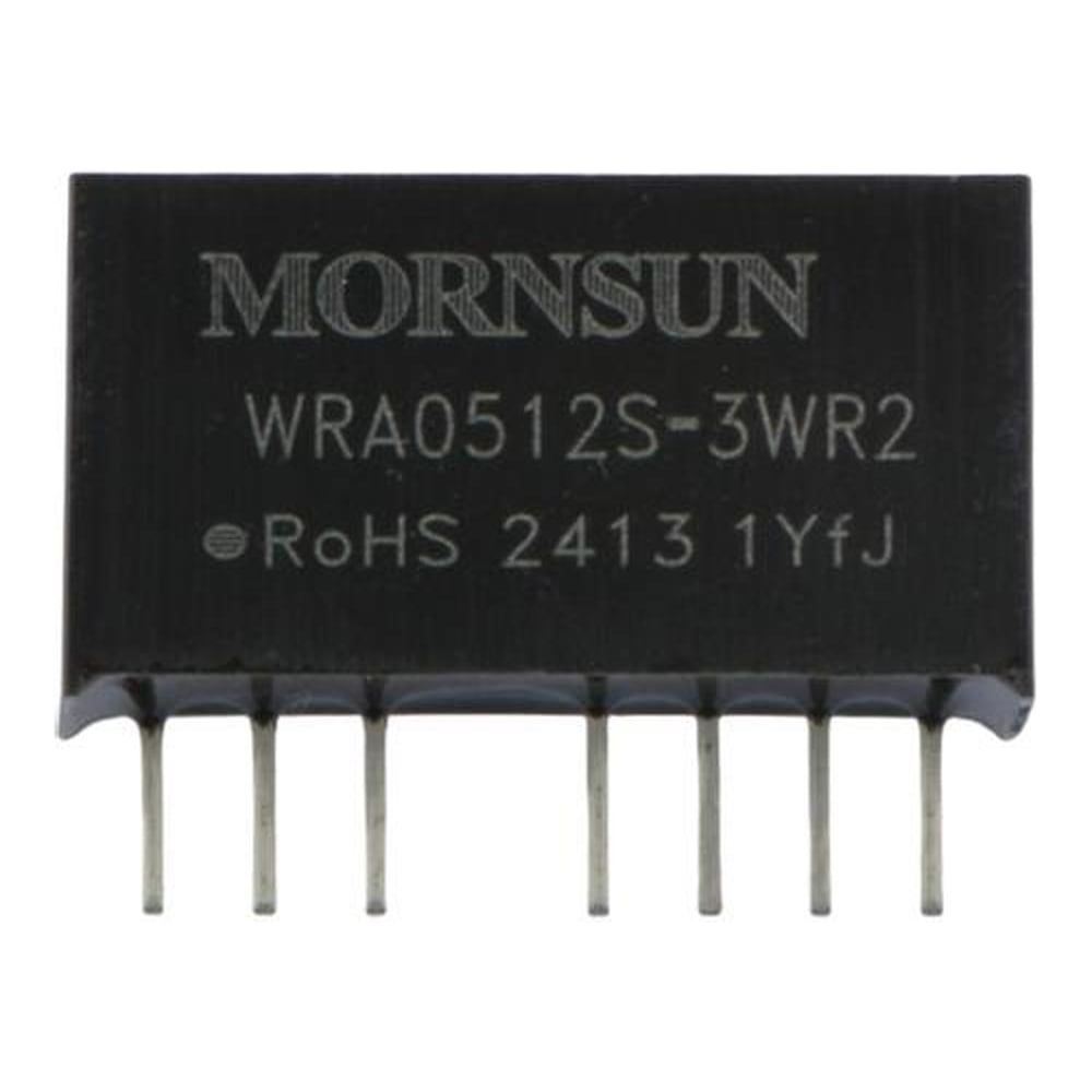 Изображение товара Блок питания MORNSUN WRA0512S-3WR2 на печатную плату, DC/DC 3 Вт 12 В, -12 В, изолированный, широкий вход, биполярный выход 3152888
