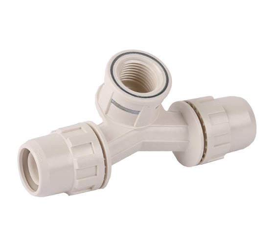 Изображение товара Тройник переходной со смещением (20х20 мм; 1/2") для трубопровода Зубр 51504-20-1/2-20