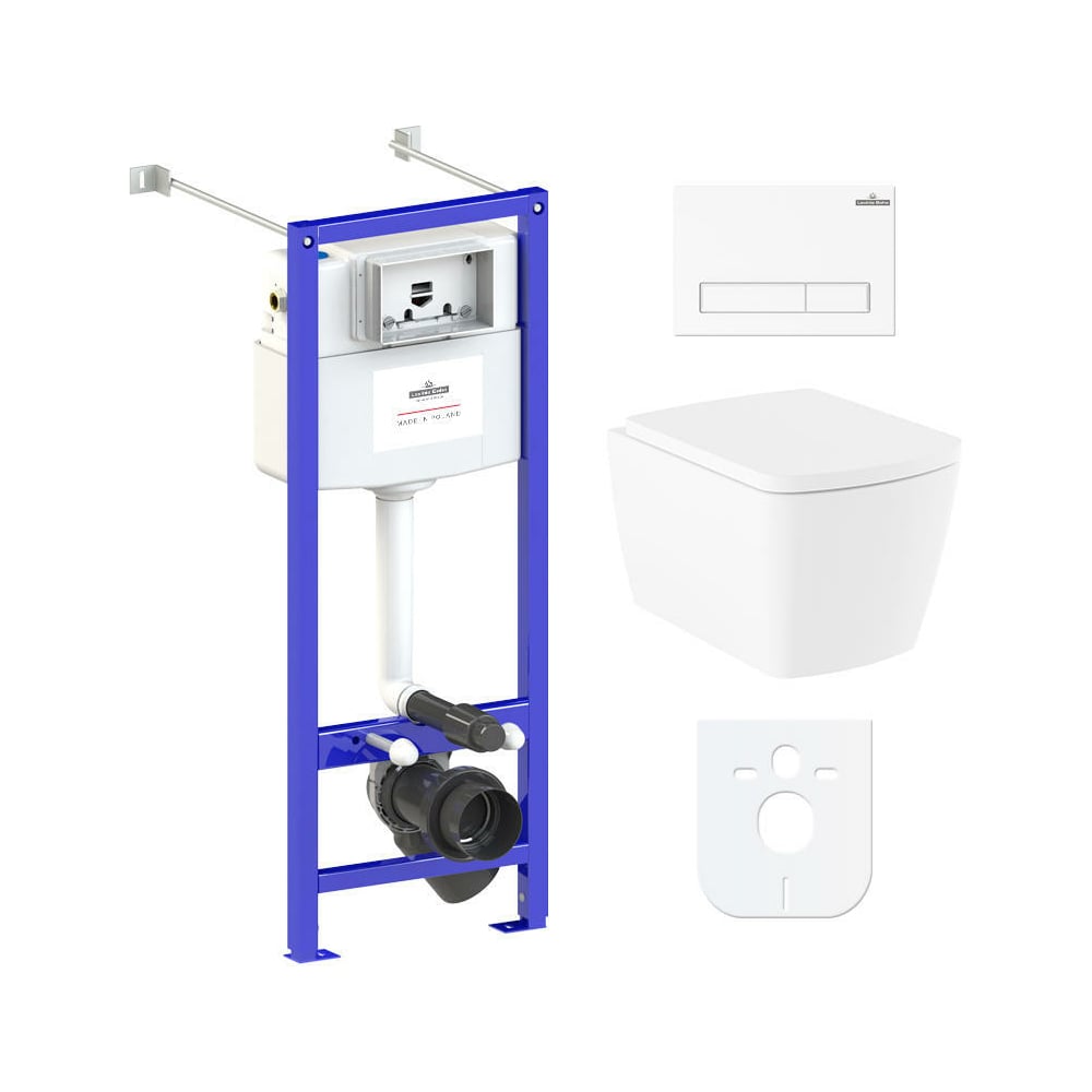 Изображение товара Комплект инсталляции с унитазом Lavinia Boho Aveo Rimless 6 в 1 белый