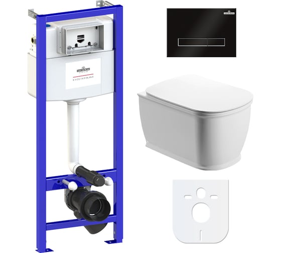 Изображение товара Комплект: инсталляция с унитазом Lavinia Boho Bell Pro Rimless 6 в 1 77040046