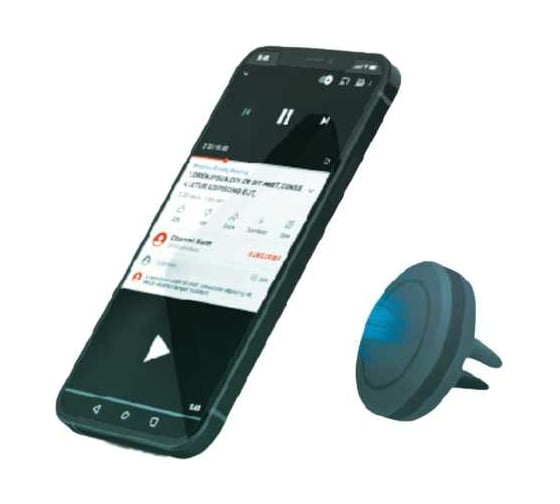 Изображение товара Держатель телефона на дефлектор Nord-Yada круглый, магн. металл. с антискользящим покрытием 908531