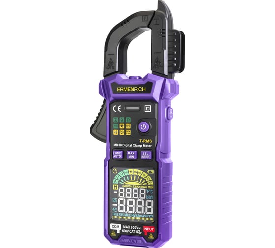 Изображение товара Токоизмерительные клещи Ermenrich Ping MK30, фиолетовый 86324