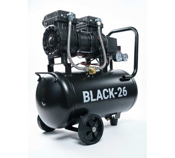 Изображение товара Компрессор PROKRESSPOWER 24 л/ресивер 1800 Вт 300 л/мин Black- 26 PROKRESS power 8 атм безмасляный 00-00002671