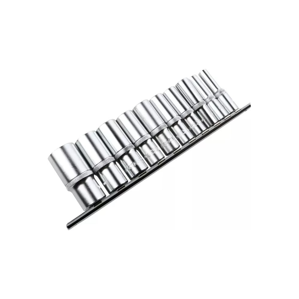 Изображение товара Набор глубоких торцевых головок Licota 3/8 6-ти гранных, 10 пр. на линейке, 8-22 мм TBS-23103