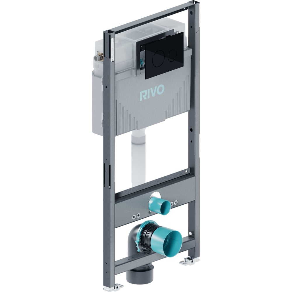 Изображение товара Комплект RIVO SYSTEMS Инсталляция для унитаза со сливным баком RIVO Set A + Панель смыва RIVO Touch Neo Черный глянцевый ( 1 шт. ) 200001.5