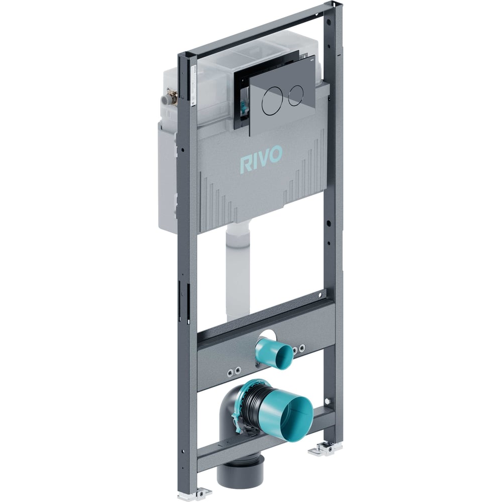 Изображение товара Комплект RIVO SYSTEMS Инсталляция для унитаза со сливным баком RIVO Set A + Панель смыва RIVO Touch Neo Хром глянцевый ( 1 шт. ) 200001.1