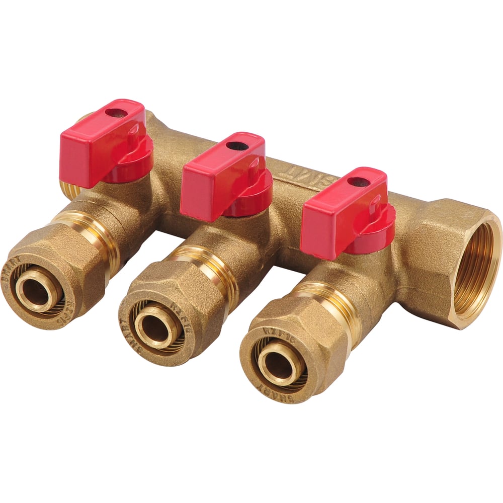 Коллектор с шаровым краном SMT 3/4x16x3 3 выхода 20шт/кор, 1822Н051603R