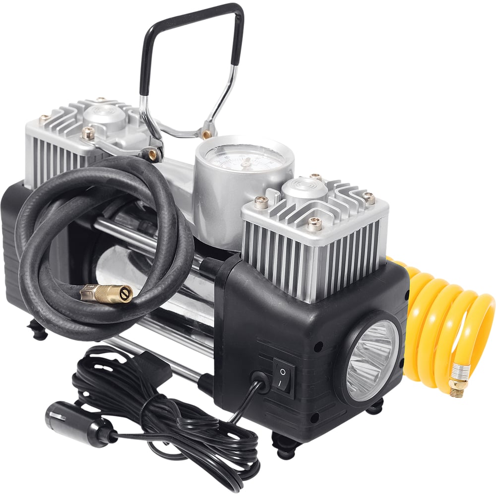 Изображение товара Компрессор QUMO AC70 150 PSI 12В с аналоговым манометром и комплектом