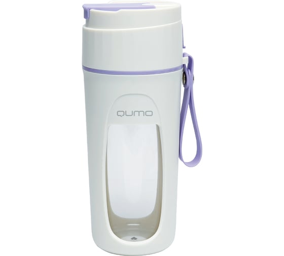 Изображение товара Портативный блендер QUMO Active Lifestyle, 340 мл, беспроводной, 22000об/м, фиолетово-белый 55228