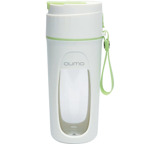 Изображение товара Портативный блендер QUMO Active Lifestyle, 340 мл, беспроводной, 22000об/м, бело-зеленый 55227