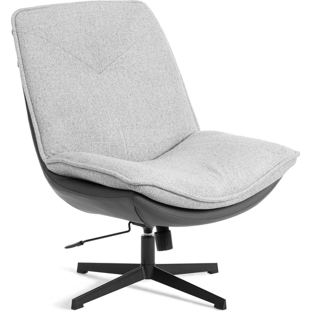 Изображение товара Кресло лаунж Tetchair Космо/Cosmo велюр/букле/экокожа, vt шейп серый/графит 25305