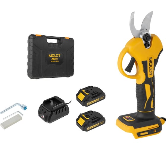 Изображение товара Секатор аккумуляторный MOLOT MCBS 1826 XLT Lite SET 2, 2318187, ЦИ-0000346800