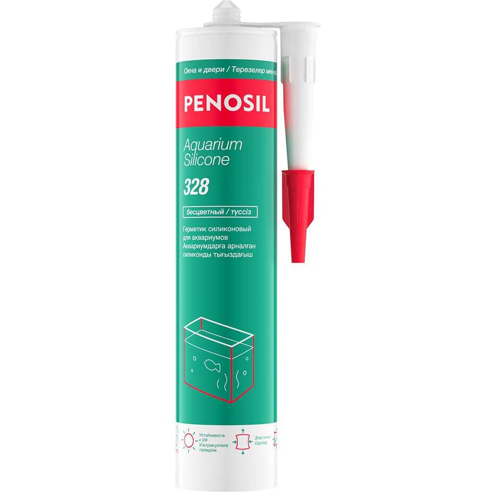 Герметик силиконовый PENOSIL Aquarium Silicone 328 для аквариумов 280 мл бесцветный H0029Z