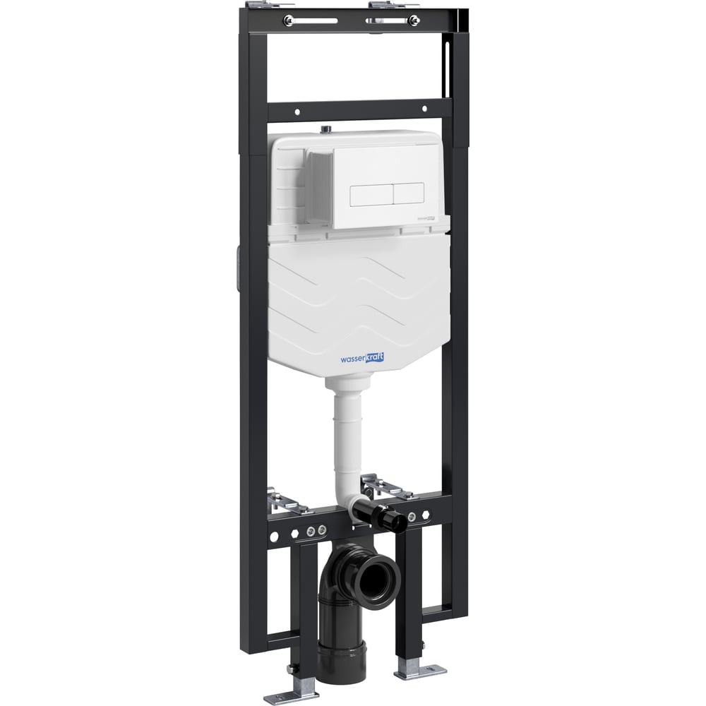 Изображение товара Инсталляция для унитаза WasserKraft Динкель Белая матовая клавиша