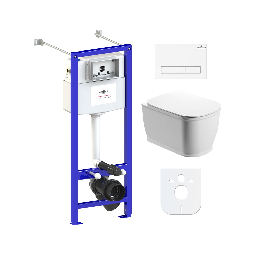 Изображение товара Комплект инсталляции с унитазом Lavinia Bell Pro Rimless 6 в 1 современный дизайн