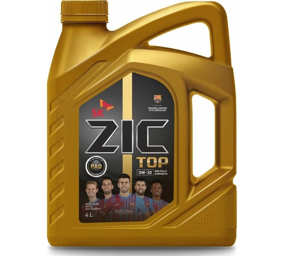 Изображение товара Моторное масло ZIC TOP 0W-30, 4 л 162680