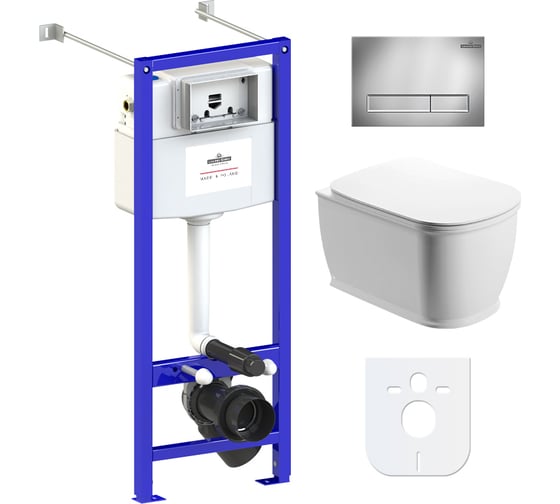 Изображение товара Комплект: инсталляция с унитазом Lavinia Boho Bell Pro Rimless 6 в 1 77050122