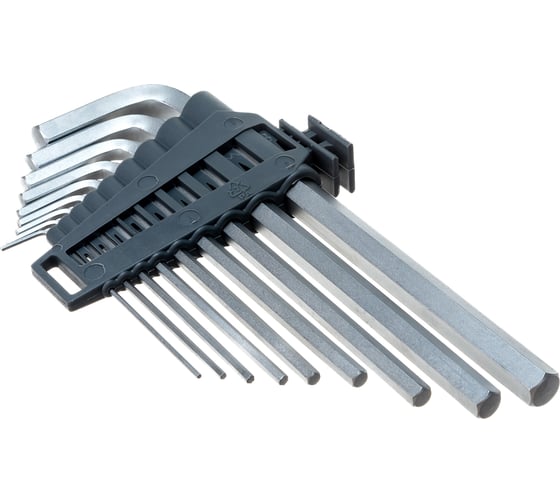 Изображение товара Набор имбусовых длинных ключей ЭКСПЕРТ HEX 1,5-10 мм ЗУБР 2745-3-1_z01