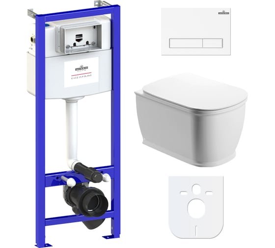 Изображение товара Инсталляция с подвесным унитазом Lavinia Boho Bell Pro Rimless комплект 6 в 1 77040037