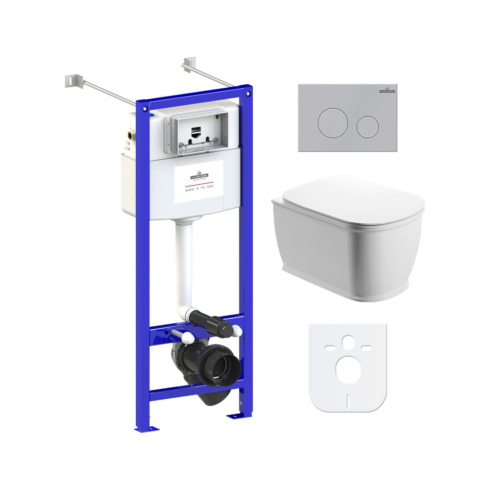 Изображение товара Комплект инсталляции с унитазом Lavinia Boho Bell Pro Rimless 6 в 1 современный дизайн