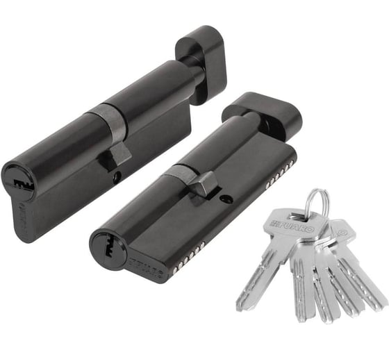 Изображение товара Цилиндровый механизм FUARO (200 ZM/100) 2000ZM Knob 100 (50+10+40) BL-24 черный 5Key с вертушкой 60099