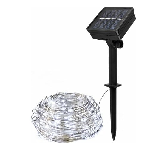 Изображение товара Светодиодный светильник ФАZА садовый SLR-G03-100W нить 100LED холод. бел. на солнечн. батарее 5033313