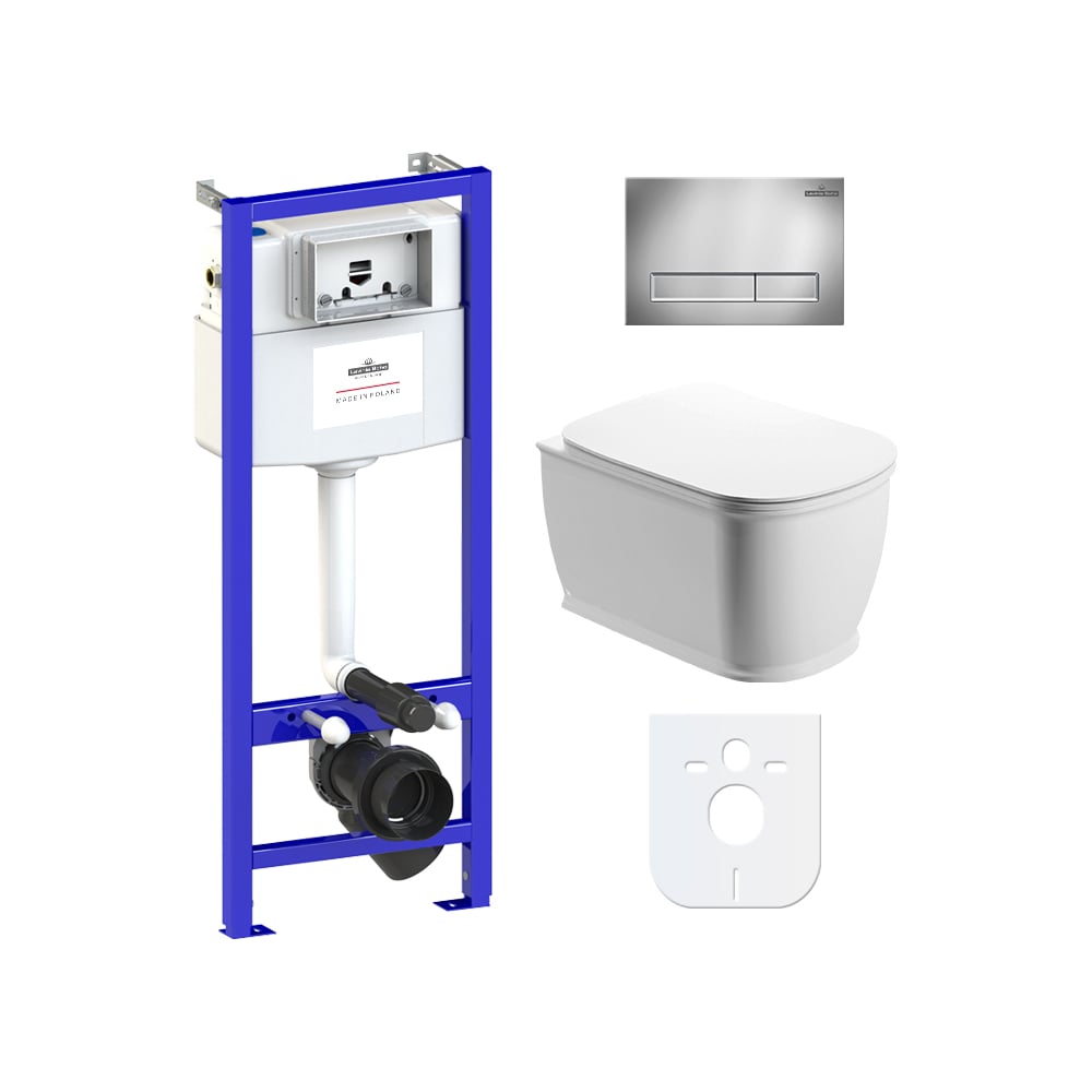 Изображение товара Инсталляция с подвесным унитазом Lavinia Boho Bell Pro Rimless комплект 6 в 1