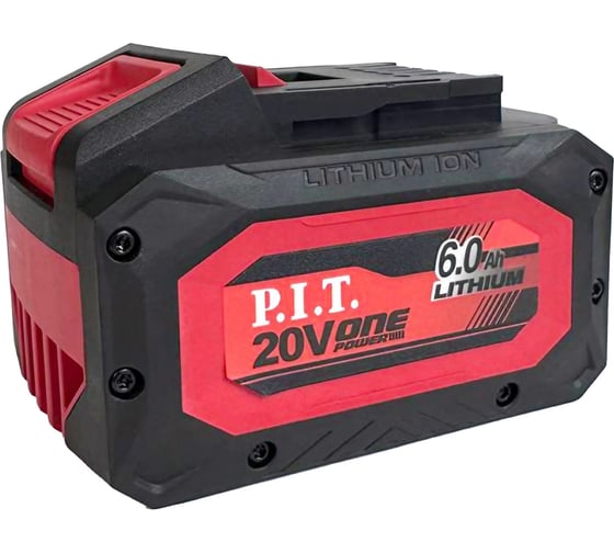 Изображение товара Аккумулятор P.I.T. OnePower (20В, 6Ач, Li-Ion, индикация заряда, плата) PH20-6.0