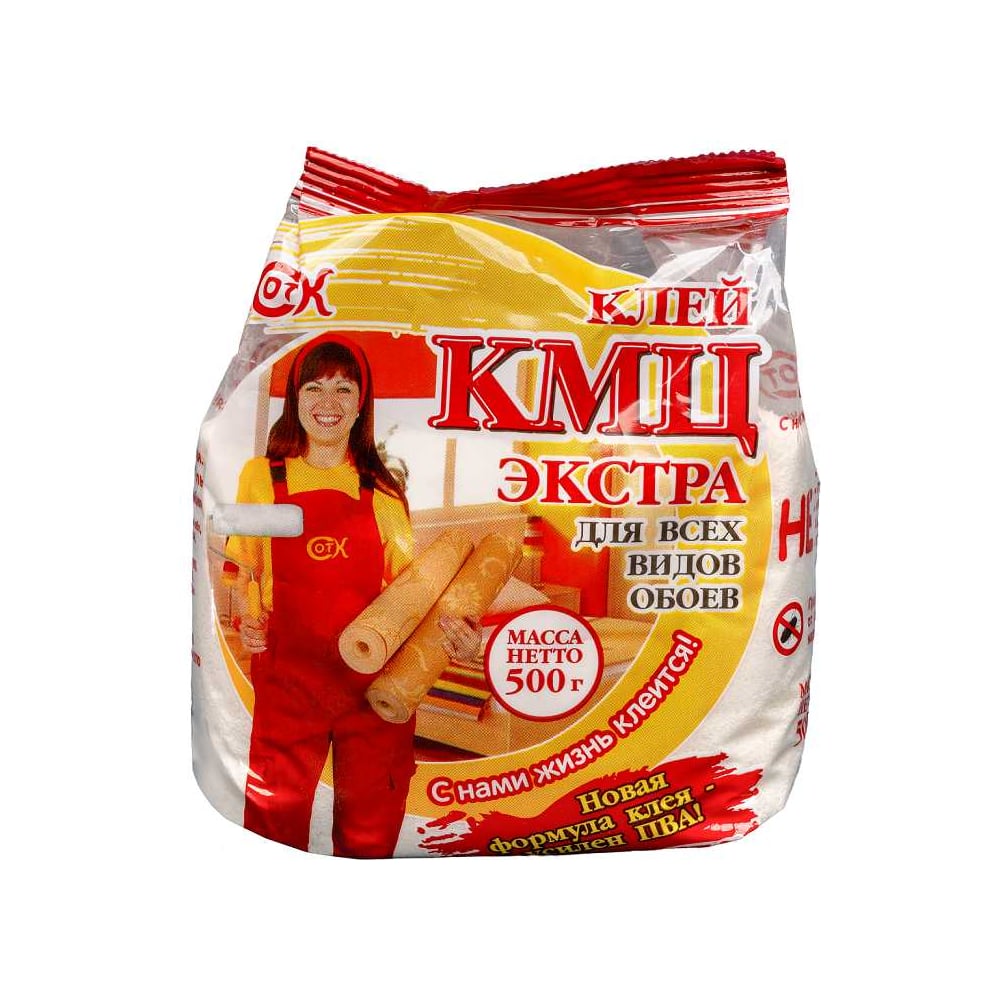 Изображение товара Клей для обоев КМЦ ЭКСТРА-12 штук в упаковке, 500 гр 4607133685089