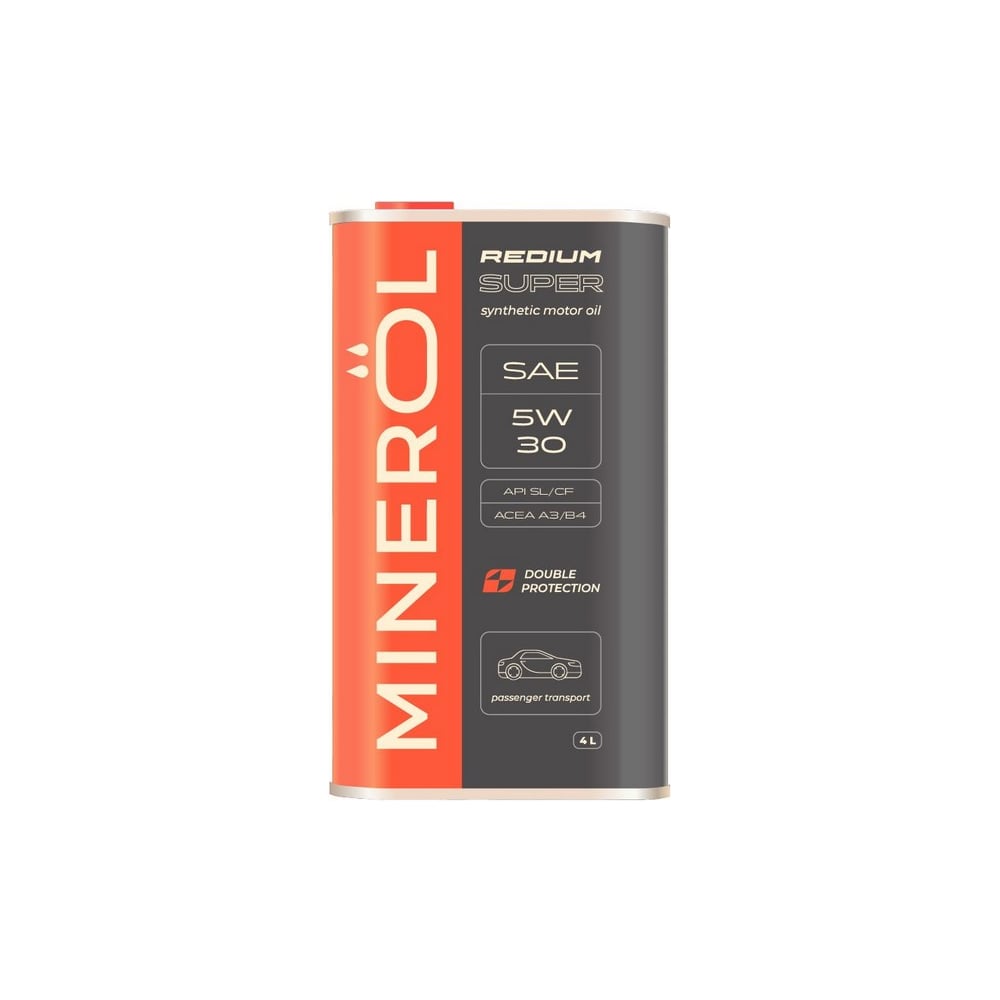 Изображение товара Масло моторное Minerol REDIUM SUPER SAE 5W-30 API SL/CF ACEA A3/B3, A3/B4 (4 л.) 00-00009906