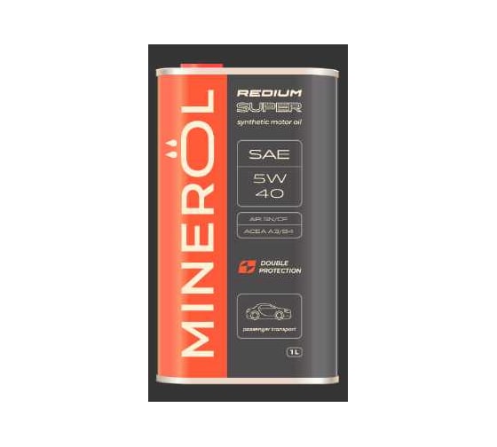 Изображение товара Масло моторное Minerol REDIUM SUPER SAE 5W-40 API SN/СF; ACEA A3/B3, A3/B4 (1 л.) 00-00009911