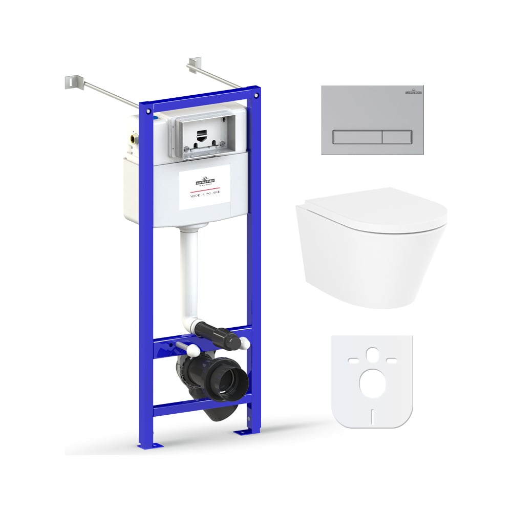 Изображение товара Комплект инсталляции с унитазом Lavinia Boho Biore Compacto Rimless 6 в 1