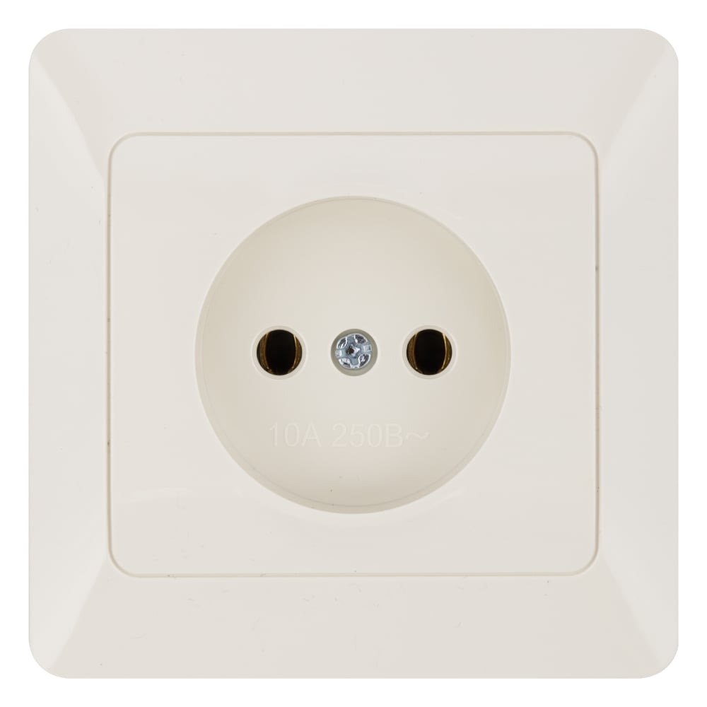 Изображение товара Розетка силовая слоновая кость серия Ильмень 10А 250В встраиваемая