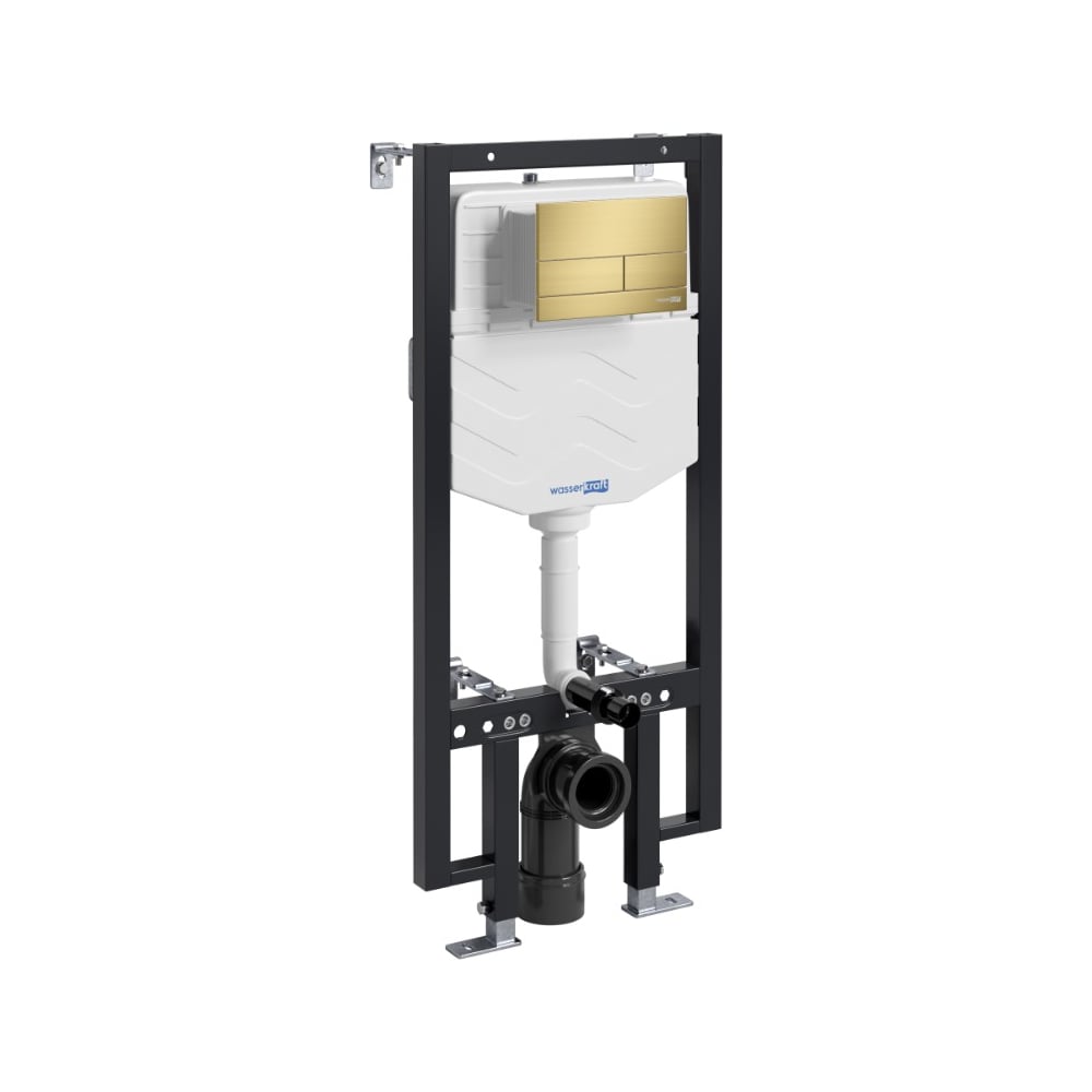 Изображение товара Инсталляция для унитаза WasserKraft Vils 56TLT.010.ME.MG04 золотая клавиша